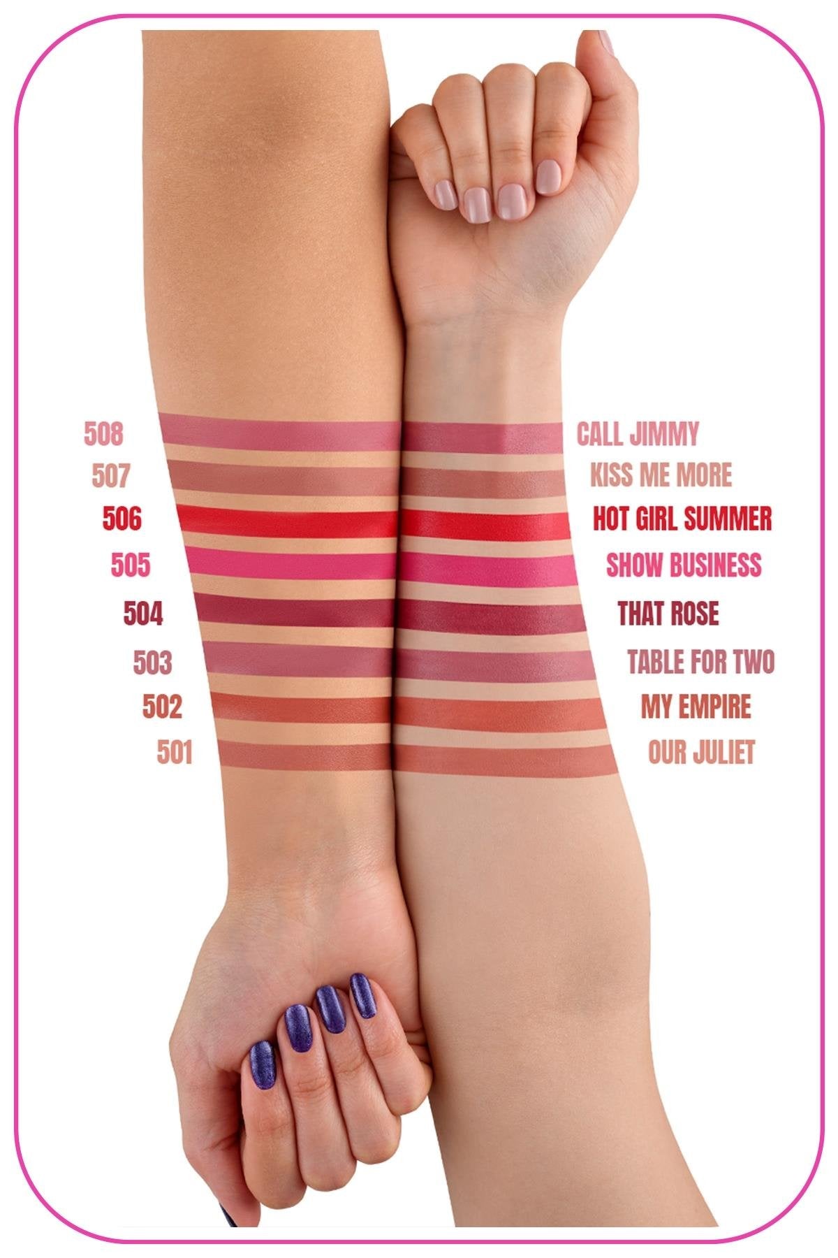 All About Color Matte Lipstick- 502 My Empire