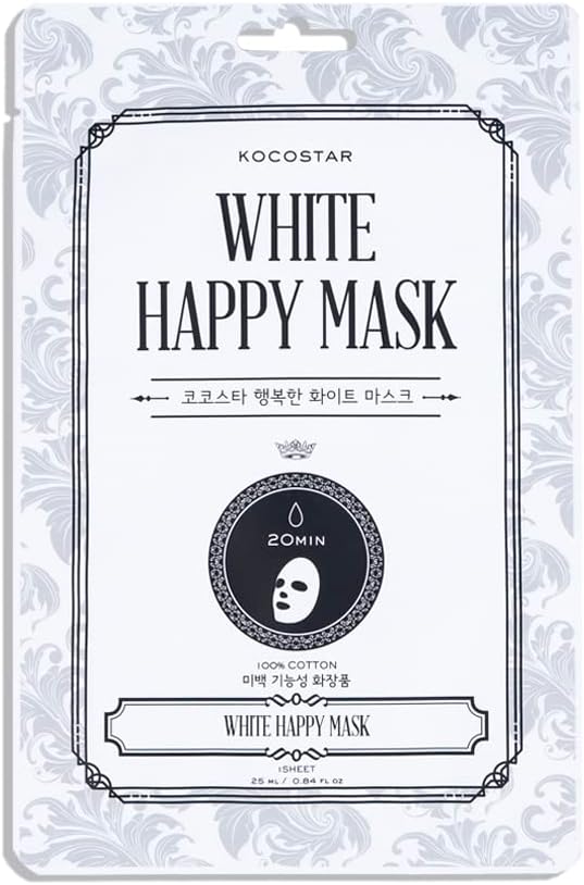 Happy White Mask 1pc