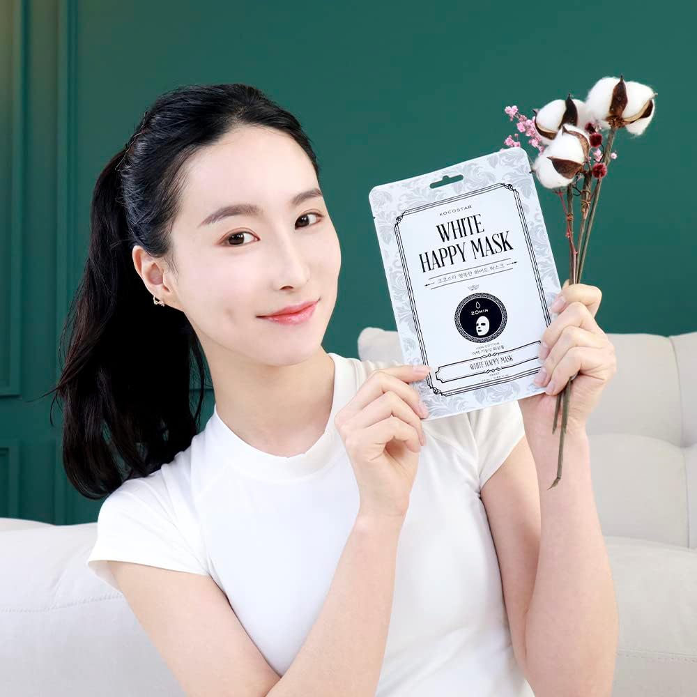 Happy White Mask 1pc