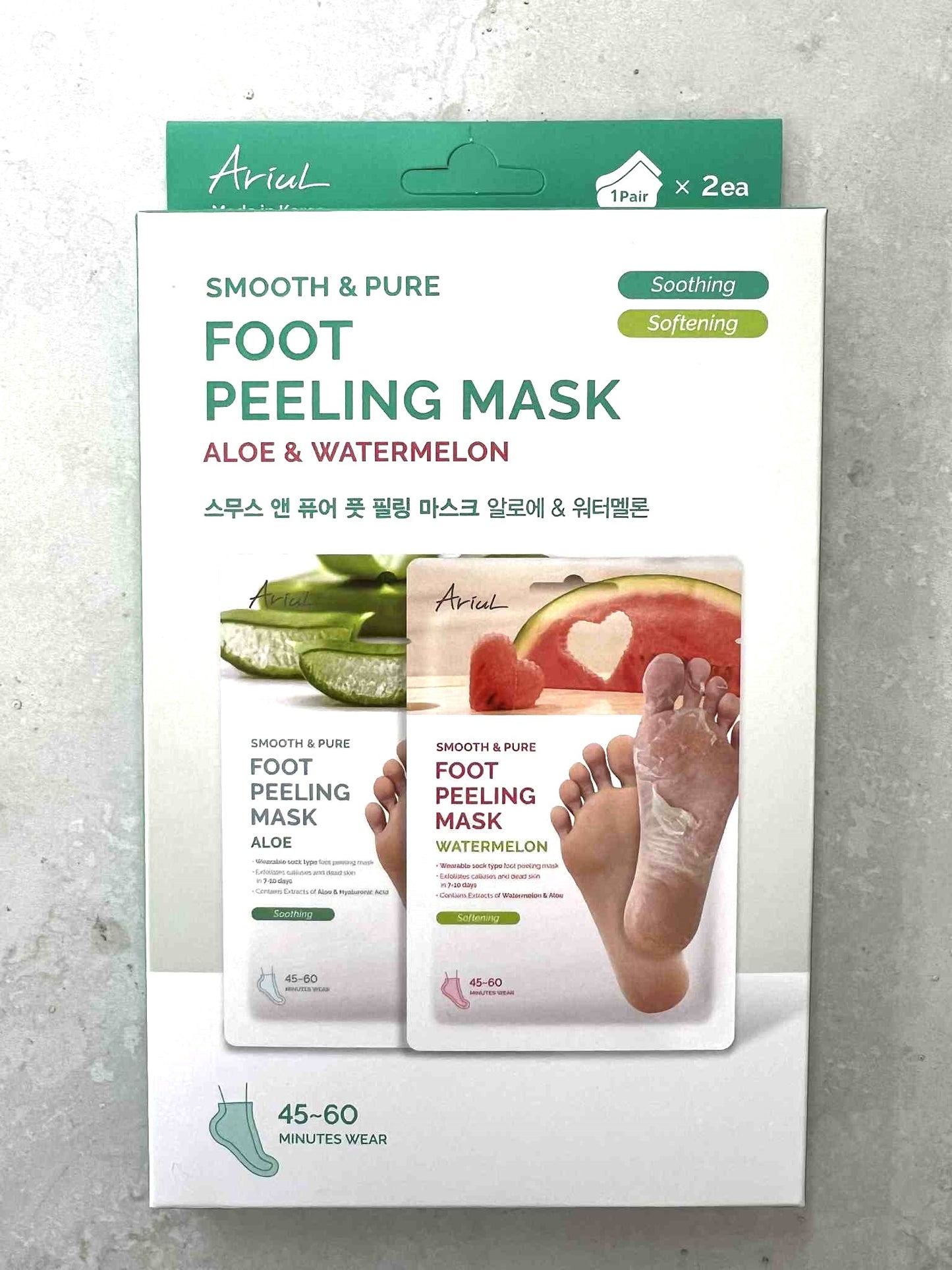Foot Peeling Mask- Aloe & Watermelon 2pc