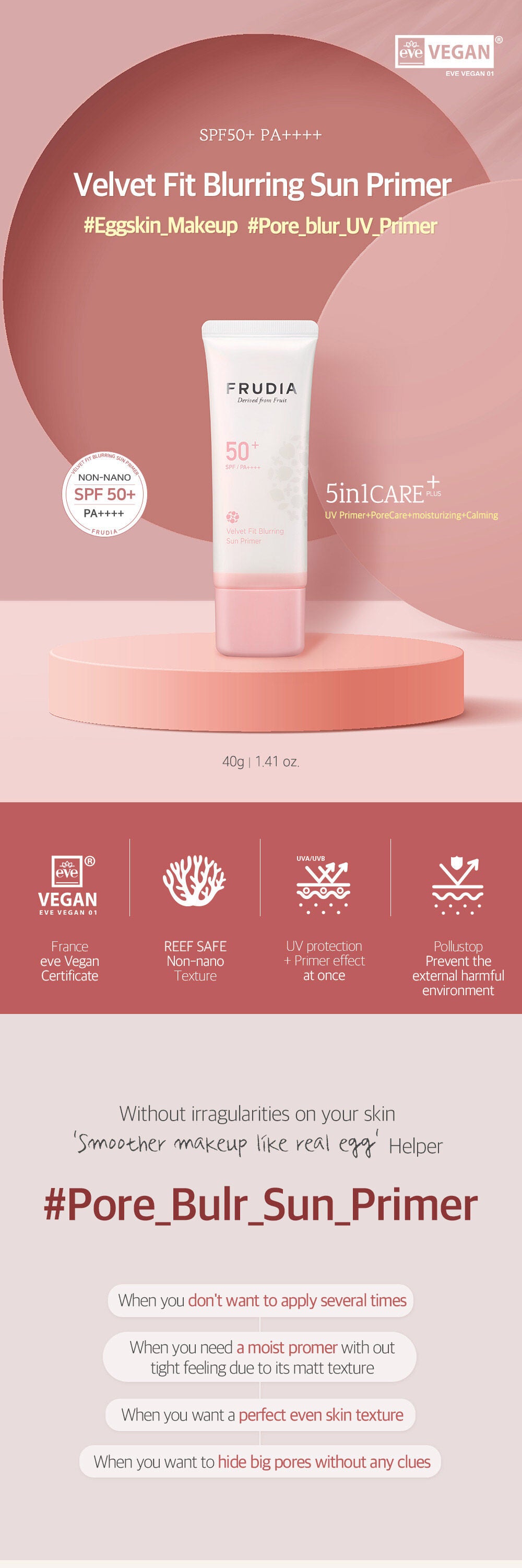 Velvet Fit Blurring Sun Primer (40ml)