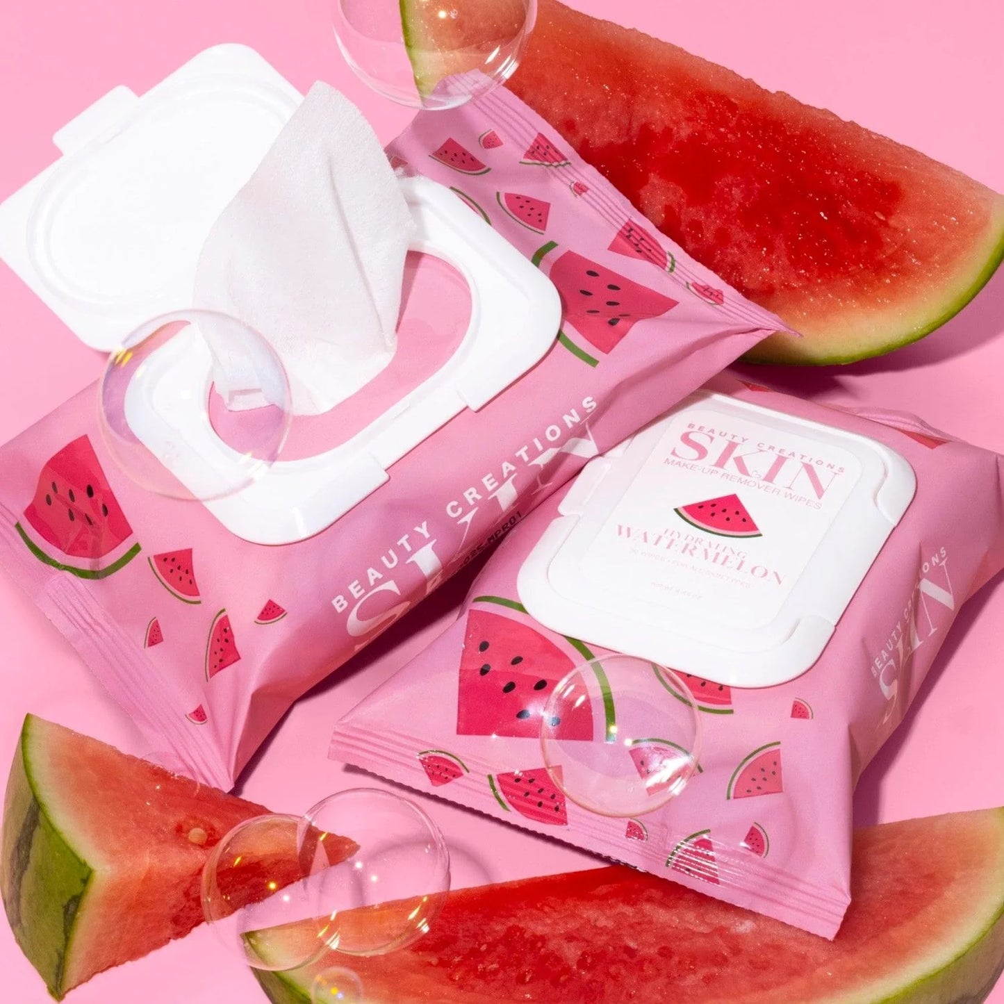 Make-Up Remover Wipes- WATERMELON - Hydrating