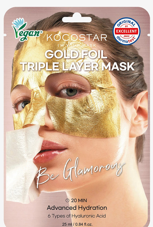 Gold Foil Triple Layer Mask