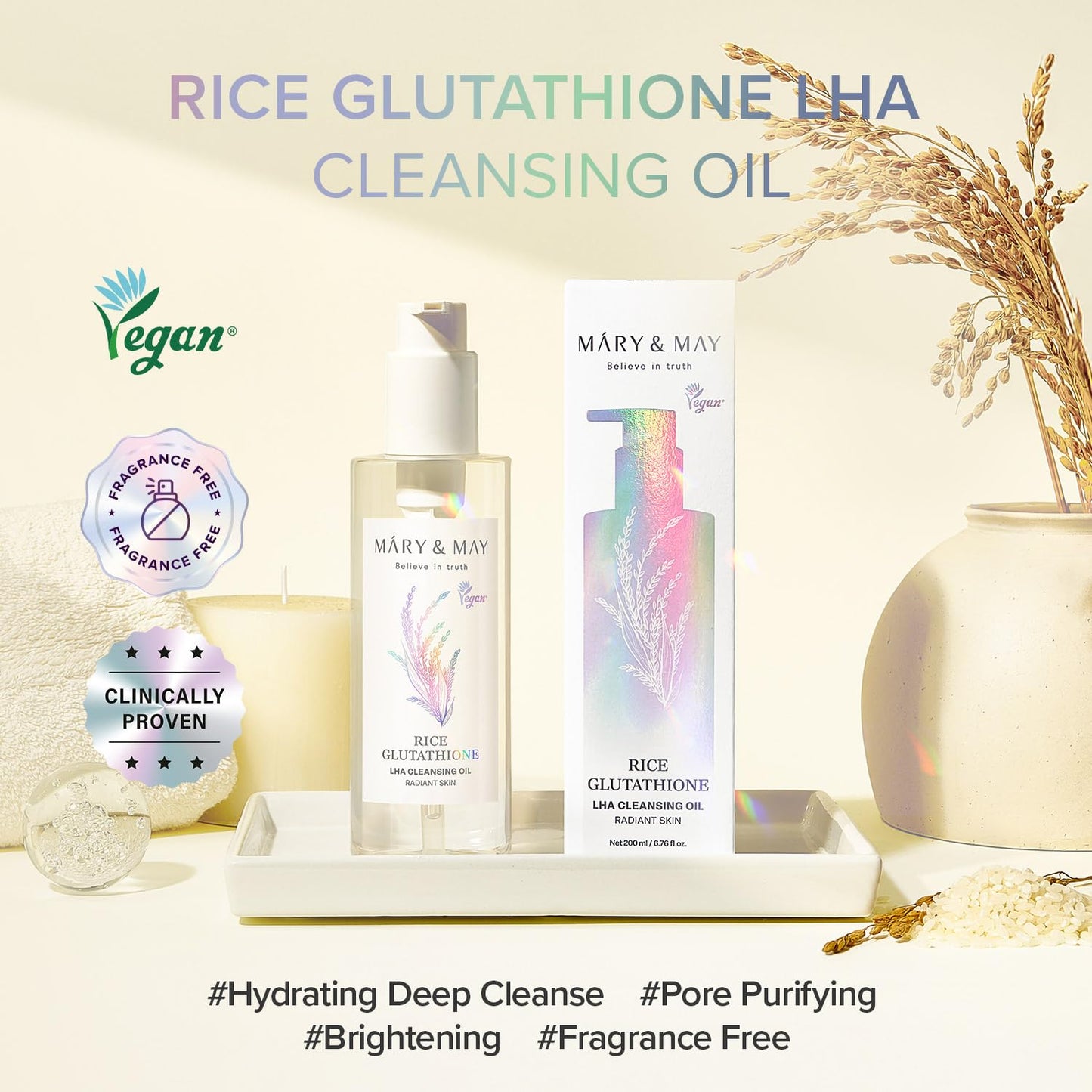 Rice Glutathione LHA Cleansing Oil 200ml