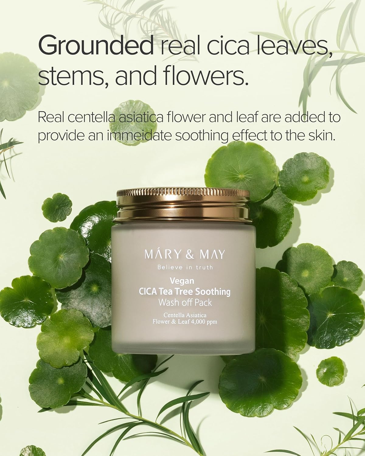 Vegan CICA Tea Tree Soothing Wash off Pack 125g