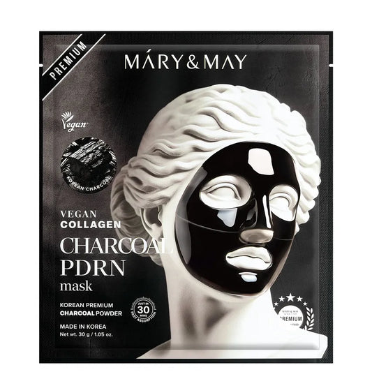Vegan Collagen Charcoal PDRN Mask- 4pcs