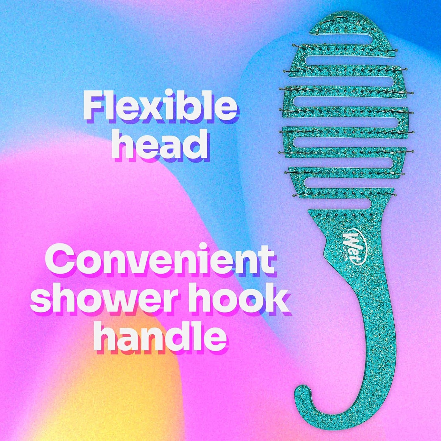 Shower Detangler - Green Glitter