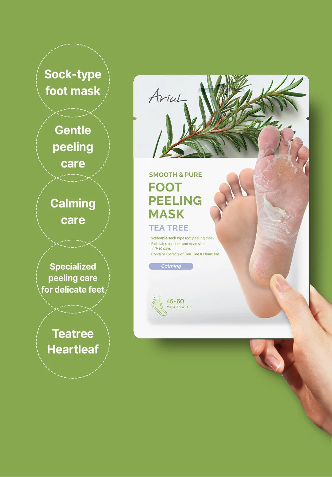 Foot Peeling Mask- Tea Tree 2 pairs
