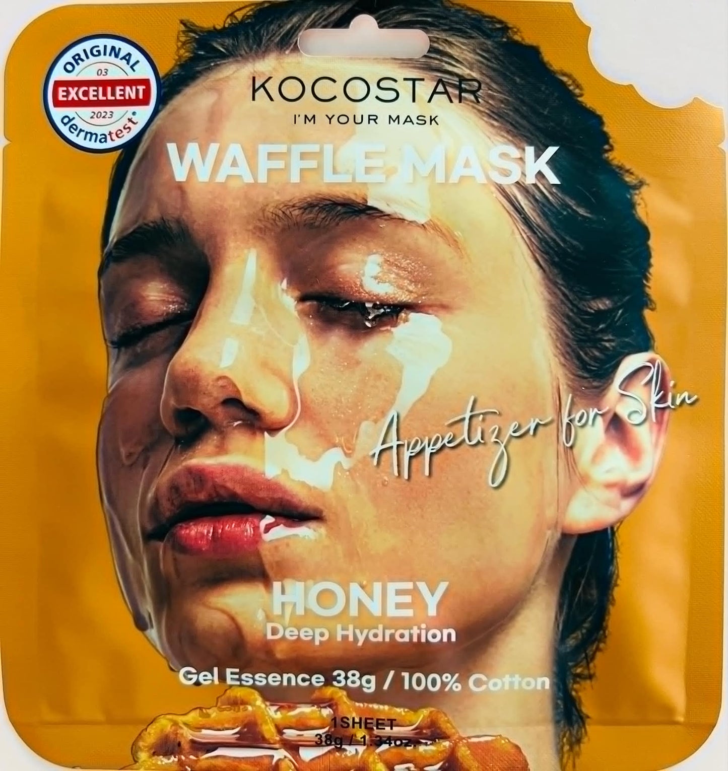 Waffle Mask Honey 1pc