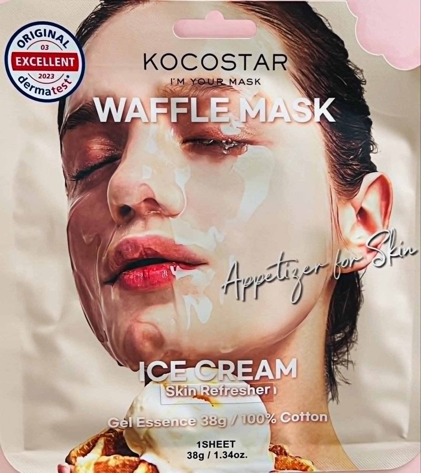 Waffle Mask Ice Cream 1pc