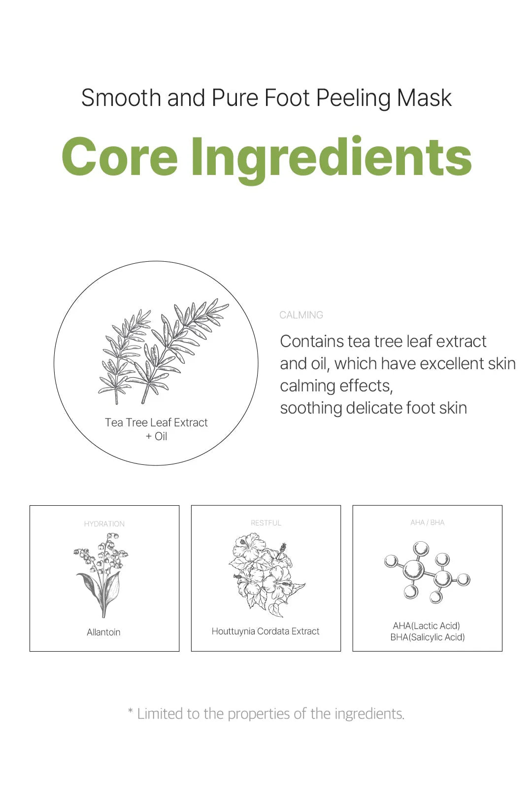 Foot Peeling Mask- Tea Tree 2 pairs