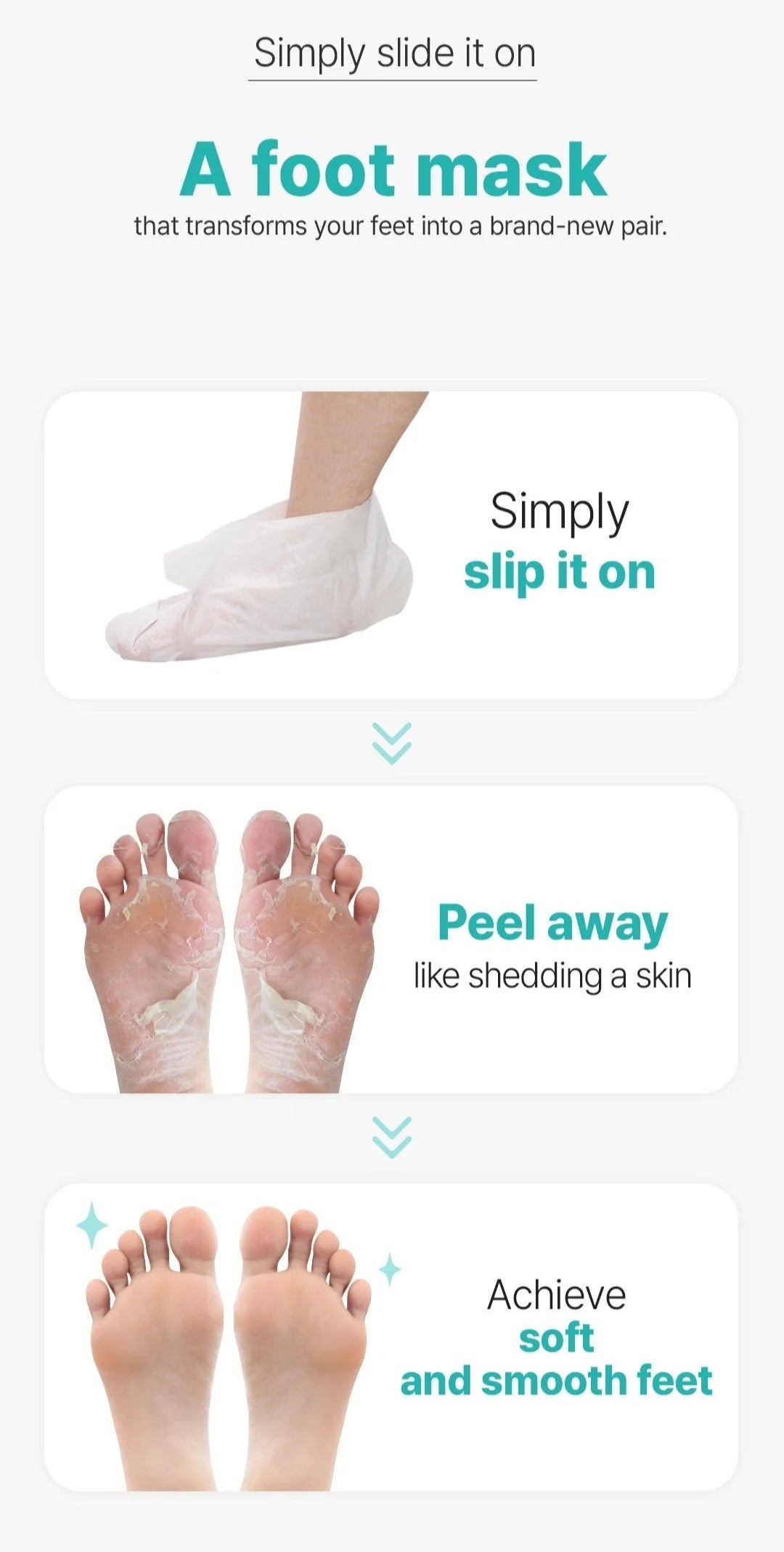 Foot Peeling Mask- Tea Tree 2 pairs