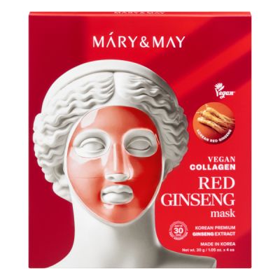Vegan Collagen Red Ginseng Mask - 4pcs