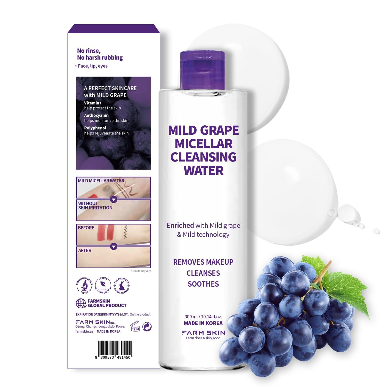 Mild Grape Micellar Cleansing Water