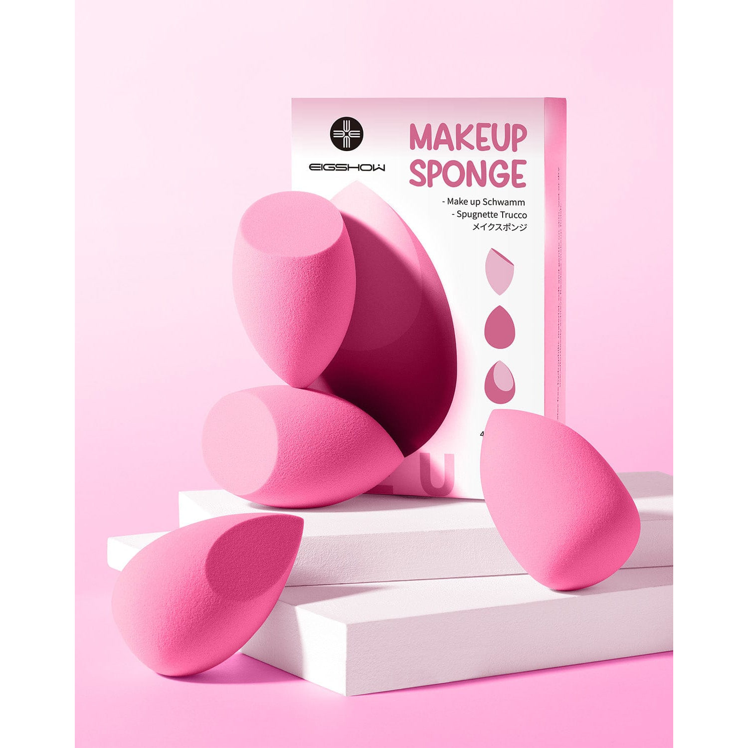 Eigshow Makeup Sponge 4pcs - Pink