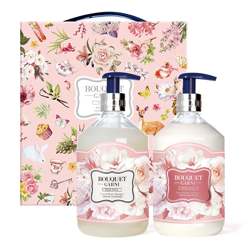 Bouquet Garni Deep Perfume Body Care Gift Set 500ml*2 (White Musk)